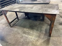6ft X 33in tall steel work bench