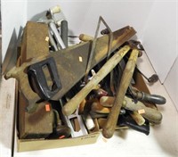 Lot #965 - Two flats of tools” Pruning shears,