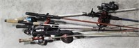 Lot #966 - Lot of 8 Old Fishing Rod/Reel Combos: