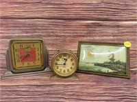 Lot of (3) Vintage Alarm Clocks