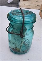 Vintage Ball Blue Green Mason Jar