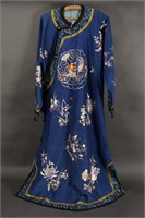 Chinese Dark Blue Manchu Robe,