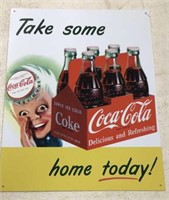 Coca-Cola Boy Metal Sign