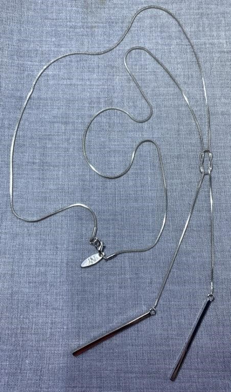 Silvertone Lasso Necklace