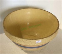 Antique mixing bowl with stripes measuring 6