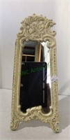 Victorian style cast iron mirror w/easel back