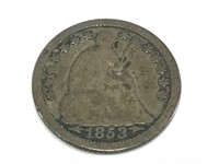 1853 Half Dime w Arrows, US Coin