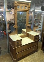 Antique Marble-top Eastlake Dresser
