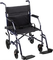 Carex Transport Wheelchair With 19 Inch Seat -