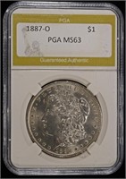 1887-O MORGAN DOLLAR PGA CH BU