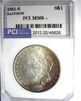 1881-S Morgan PCI MS-66+ Rainbow