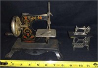 2 miniature sewing machines