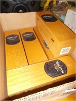 (5) Irish Wood Whiskey Boxes
