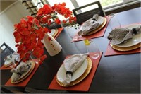 Table decor, flower, plates, glasses