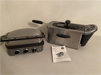 Lot of 2 “ GE “ Deep Fryer / Cuisinart Griddler