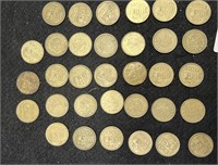 (33) $100 PESO MEXICAN COINS