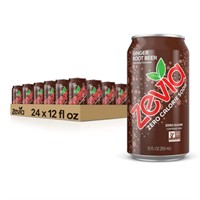 Zevia Ginger Root Beer, 12 oz Can, 24pk