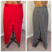 2 Vtg Wool Blend Slacks