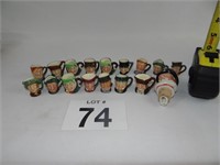 LOT OF MINIATURE ROYAL DOULTON TOBY JUGS