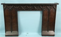 ANTIQUE  OAK GOTHIC STYLE ELEMENTS NOW A FIREPLACE