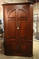 COUNTRY FRENCH STYLE CORNER CABINET WITH PANELS