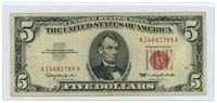 1963 $5 Red Seal Legal Tender U.S. Note