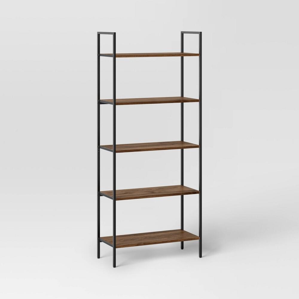72 Loring 5 Shelf Ladder Bookshelf Walnut