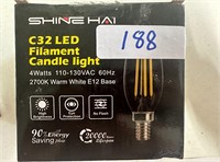 C32 LED Filament Candle light 4Watts
