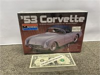 Vintage Monogram 53 corvette 1/25 scale model kit