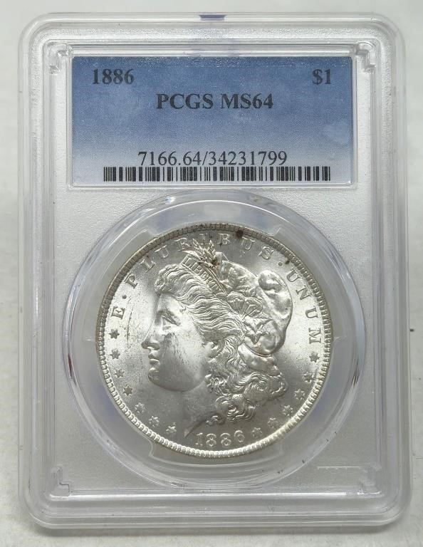 1886 Silver Dollar PCGS MS 64