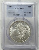 1892 $1 PCGS AU-55