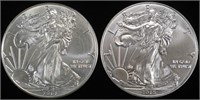 2014 & 2015 AMERICAN SILVER EAGLES