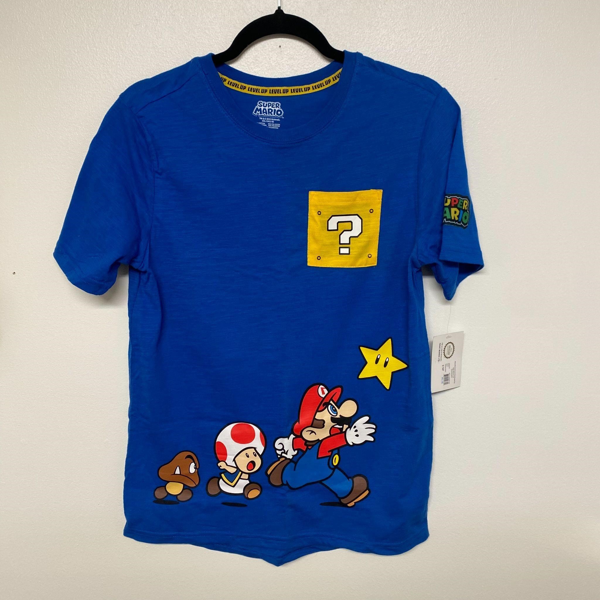 Super Mario Blue T-shirt Size 2XL, New w/Tags