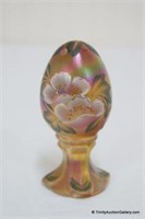 Fenton Carnival Glass Handpainted Artist S/N Egg