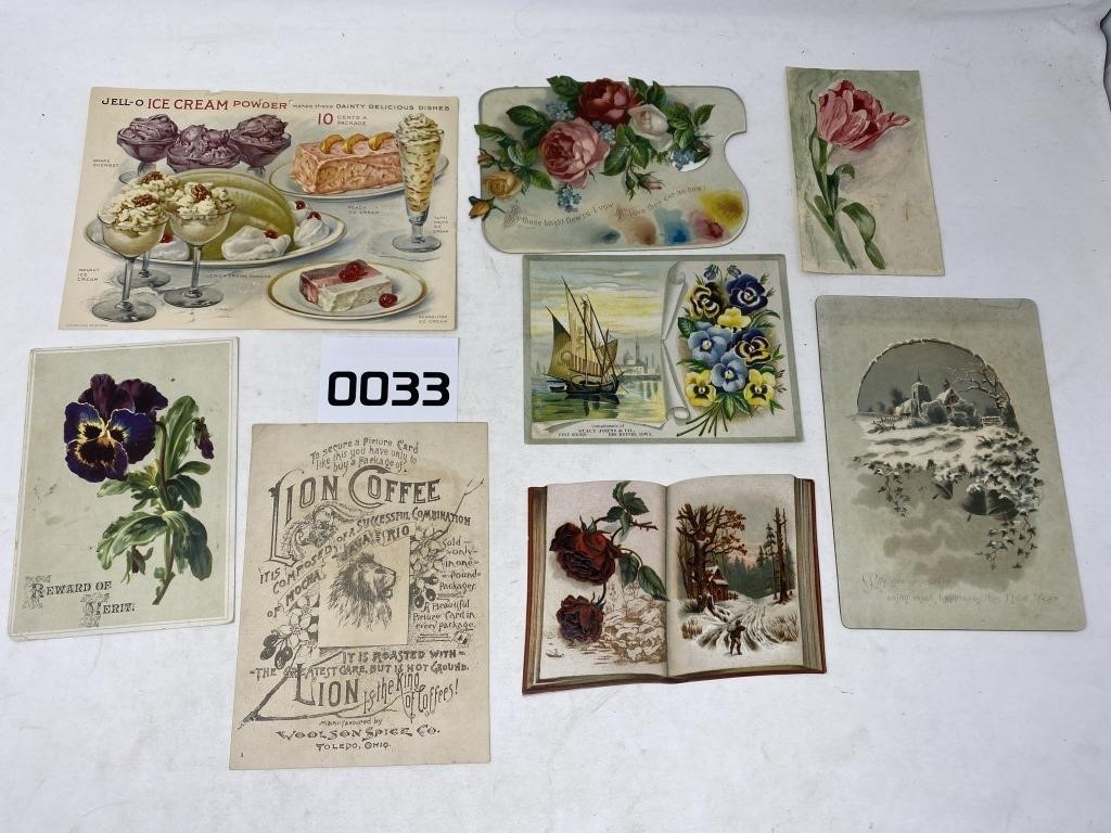 Trade and advertising cards