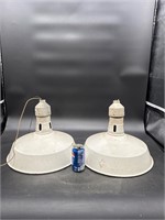 ABOLITE WHITE PORCELAIN ENAMEL GAS STATION LIGHT