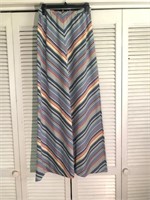 VINTAGE HIGH WAISTED POLYESTER MAXI SKIRT 14