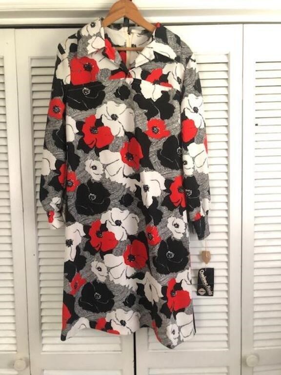 VINTAGE NOS POLYESTER MOD DRESS 13/14