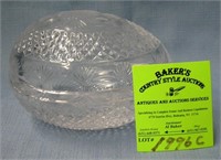 Crystal egg shaped trinket box