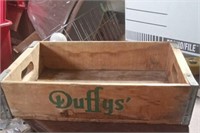 DUFFYS' WOODEN SODA CRATE