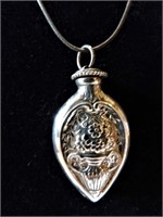 Vintage Sterling Victorian Perfume Bottle Necklace
