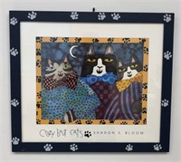 "Crazy 'bout cats" poster by Sharon E Bloom