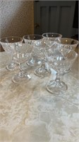 7 Crystal parfait glasses