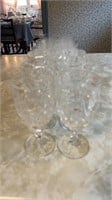 12 Crystal wine glasses