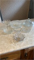 9 pcs asst glassware