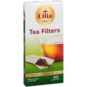 Cilia by Melitta Tea Filters, White, 40 Count