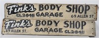 VINTAGE PICKUP TRUCK ADVERTISING SIDE BOARDS