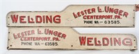 VINTAGE PICKUP TRUCK ADVERTISING SIDE BOARDS