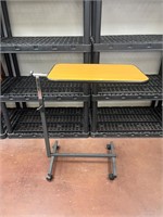 Portable tray stand on wheels