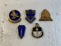 Lot of 5 ROTC Military Metal Pins